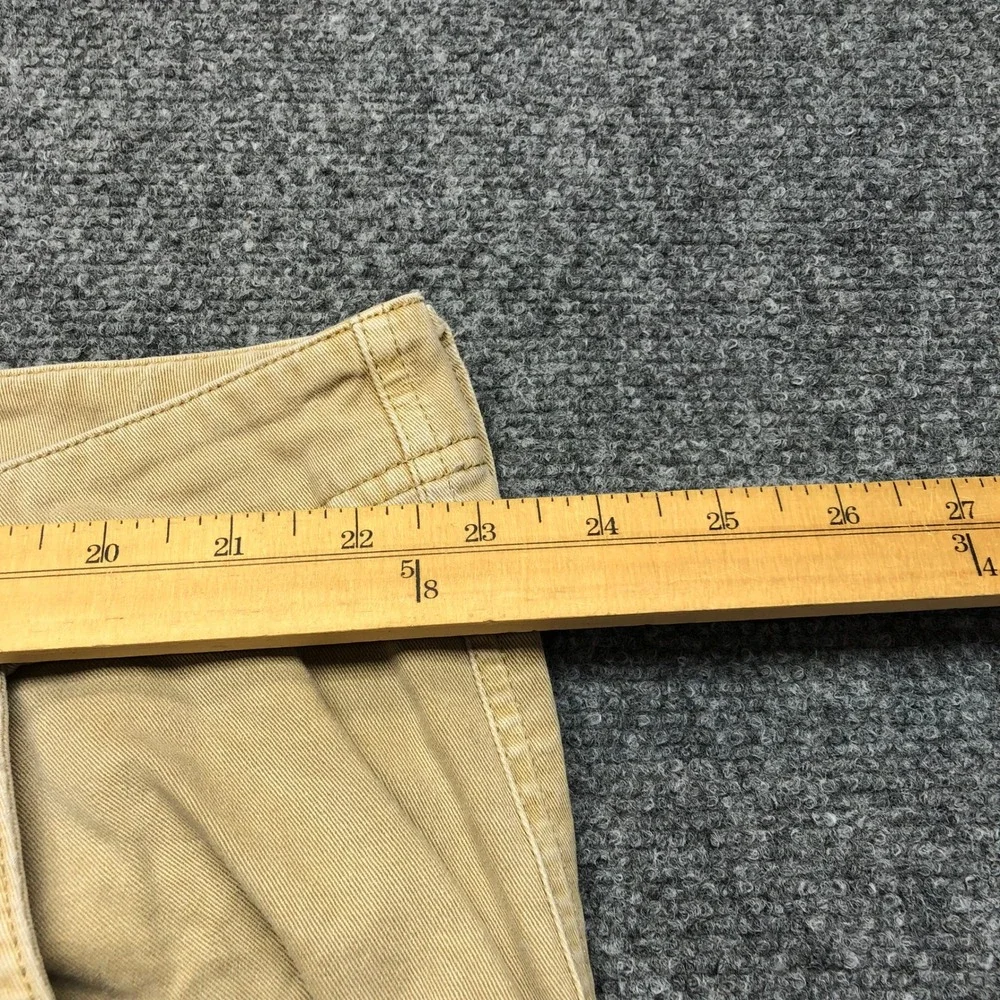 Baggy Y2K True Religion Mens Tan Khaki Cargo Shorts Size 42